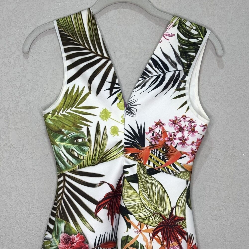 Clover Canyon Dress Womens Small Tropical Floral Print Sleeveless Cutout USA - Picture 7 of 10